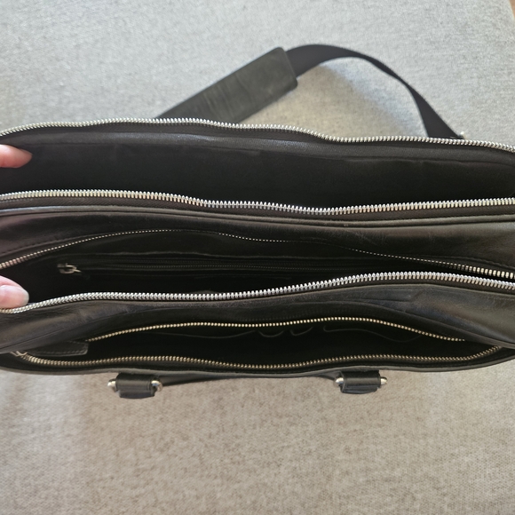 Coach Black Leather Men's Briefcase - Picture 4 of 5